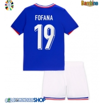 Maglie da calcio Francia Youssouf Fofana #19 Prima Maglia Bambino Europei 2024 Manica Corta (+ Pantaloni corti)